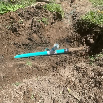 PVC drain pipe rough-in