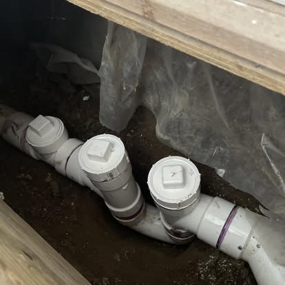Plumbing rough-in work