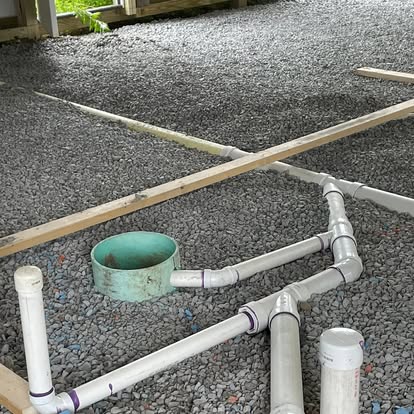 Underground plumbing work